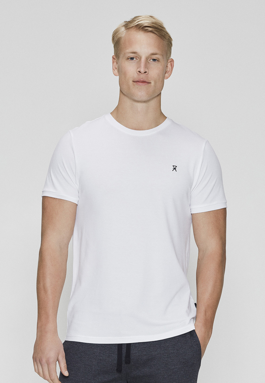 Piqué t-shirt | Bambusviskose | Hvid -JBS of Denmark Men