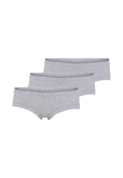 Hipster 3-pak |  Bambusviskose | Grå melange -JBS of Denmark Women