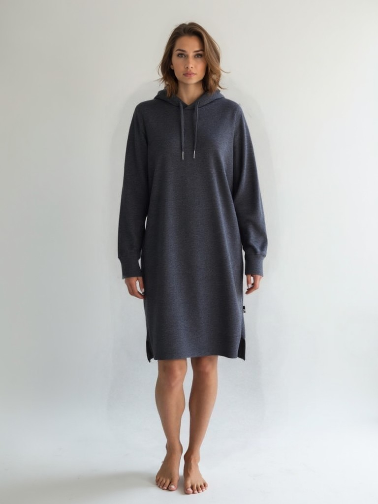 Hoodie dress | Bambusviskose | Mørk grå -JBS of Denmark Women