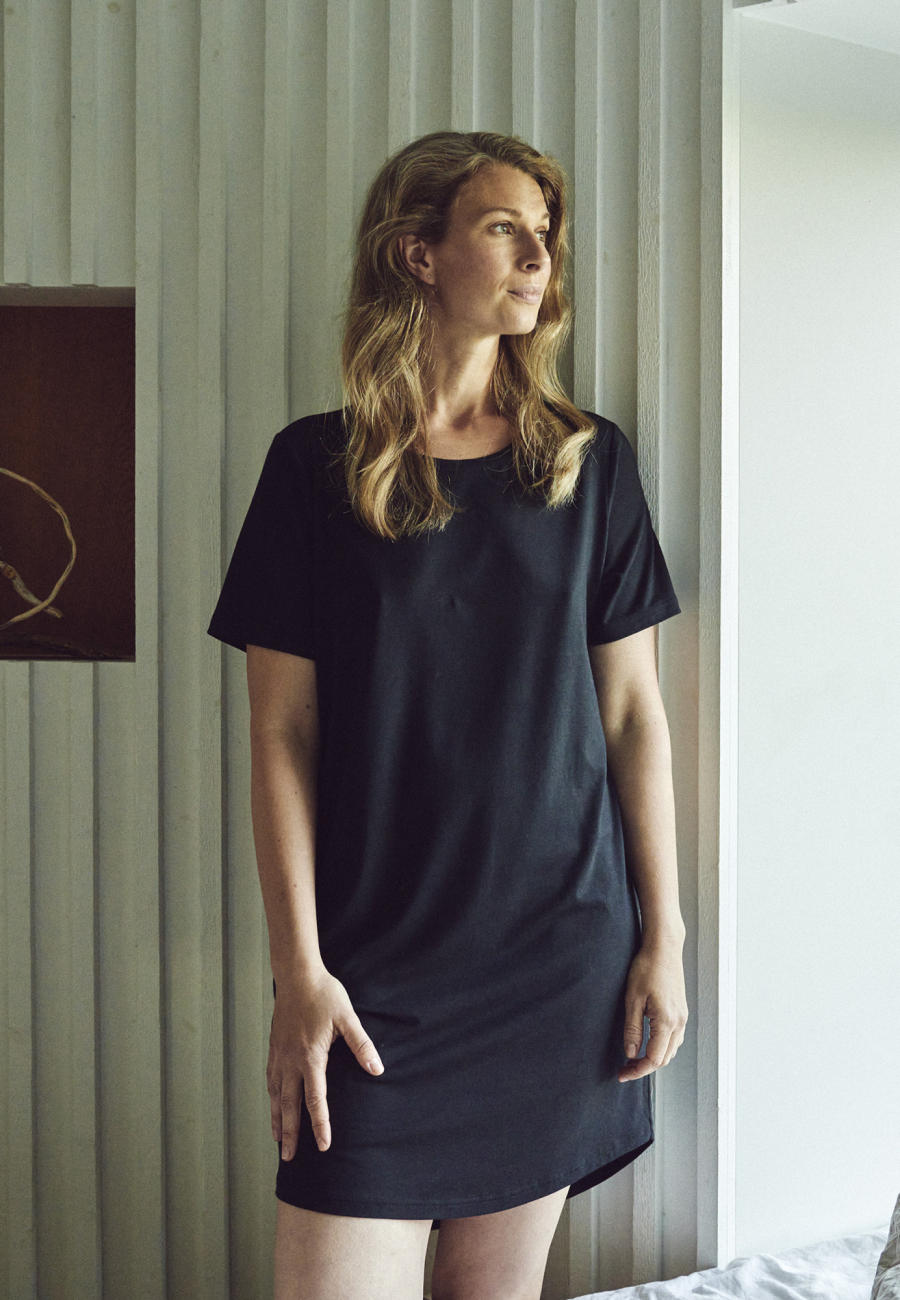 Big shirt |  Bambusviskose | Sort -JBS of Denmark Women