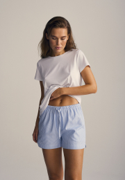 Pyjamas shorts | Bambusviskose | Blå/hvid strib -JBS of Denmark Women