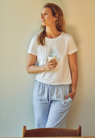 Pyjamasbukser | Bambusviskose | Blå/hvid strib -JBS of Denmark Women Pyjamasbukser | Bambusviskose | Blå/hvid strib -JBS of Denmark Women