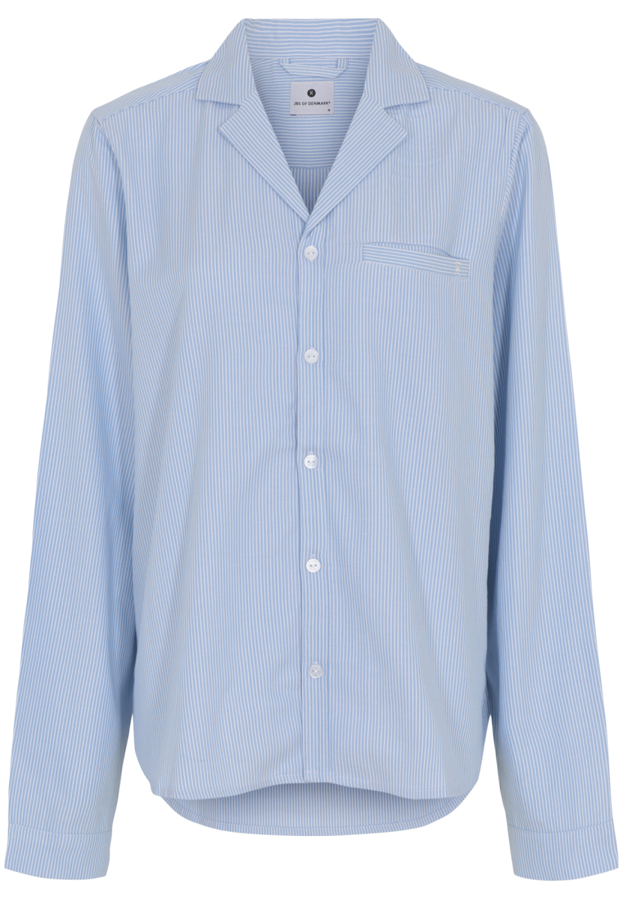 Langærmet natskjorte | Bambusviskose | Blå/hvid strib -JBS of Denmark Women