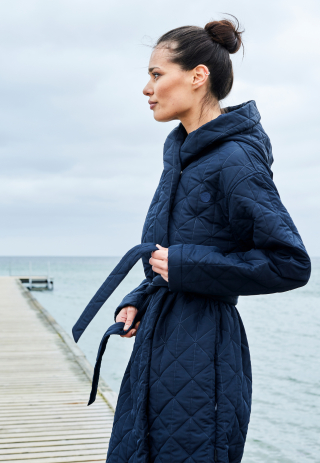 Badekåbe til vinterbadere | fleece | Navy -JBS of Denmark Women