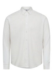 Skjorte | Hør/bambusviskose | Hvid -JBS of Denmark Men