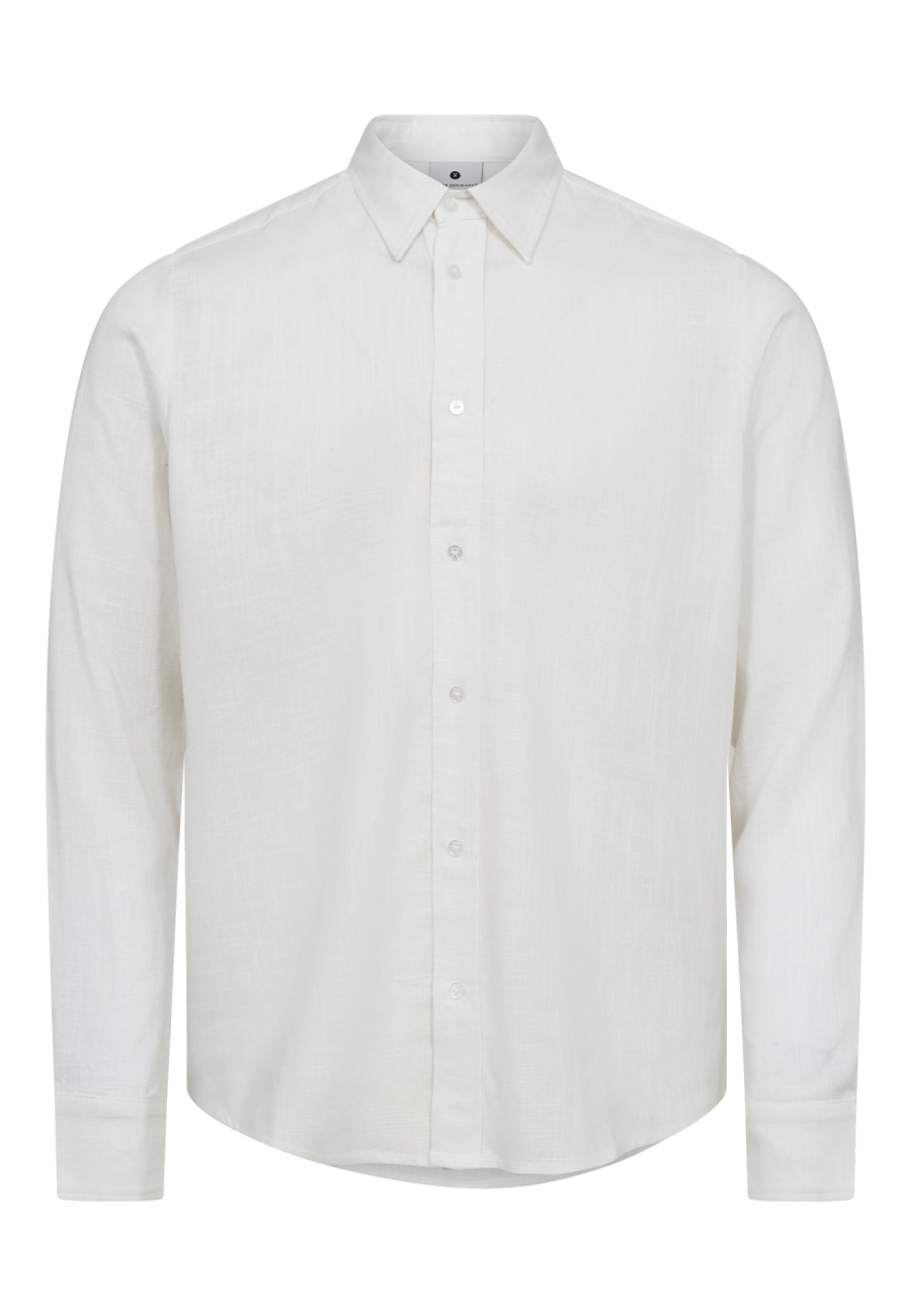 Skjorte | Hør/bambusviskose | Hvid -JBS of Denmark Men
