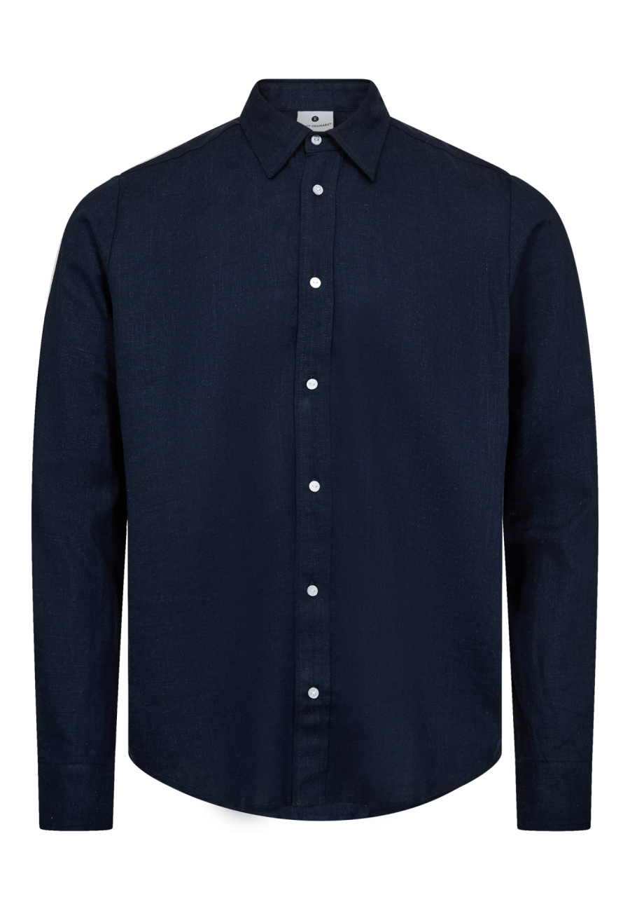 Skjorte | Hør/bambusviskose | Navy -JBS of Denmark Men