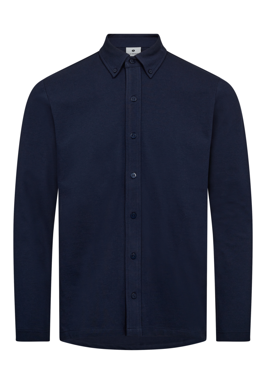 Skjorte "pique" | Bambusviskose | Navy -JBS of Denmark Men