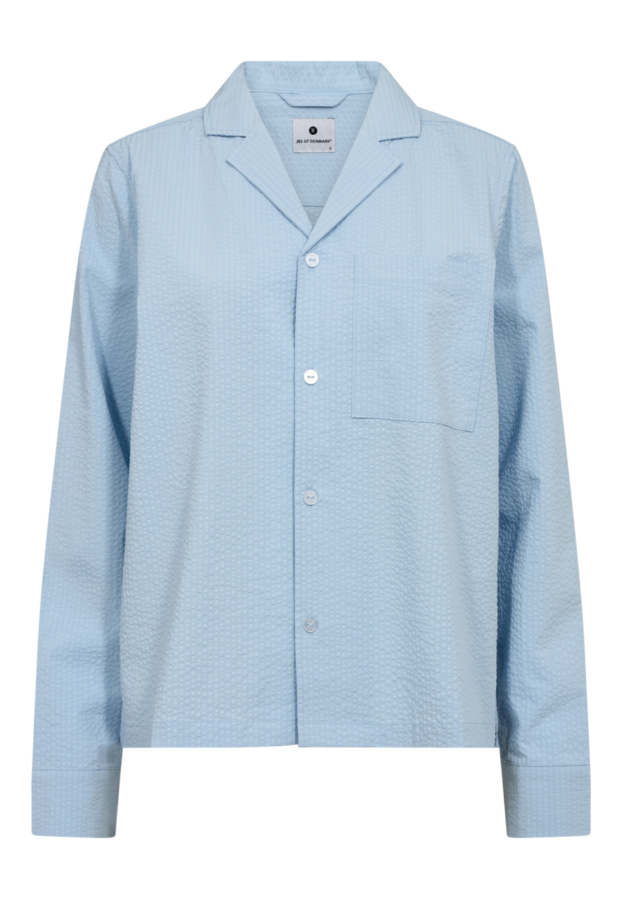 Natskjorte "Seersucker" | Bambusviskose | Blå -JBS of Denmark Women
