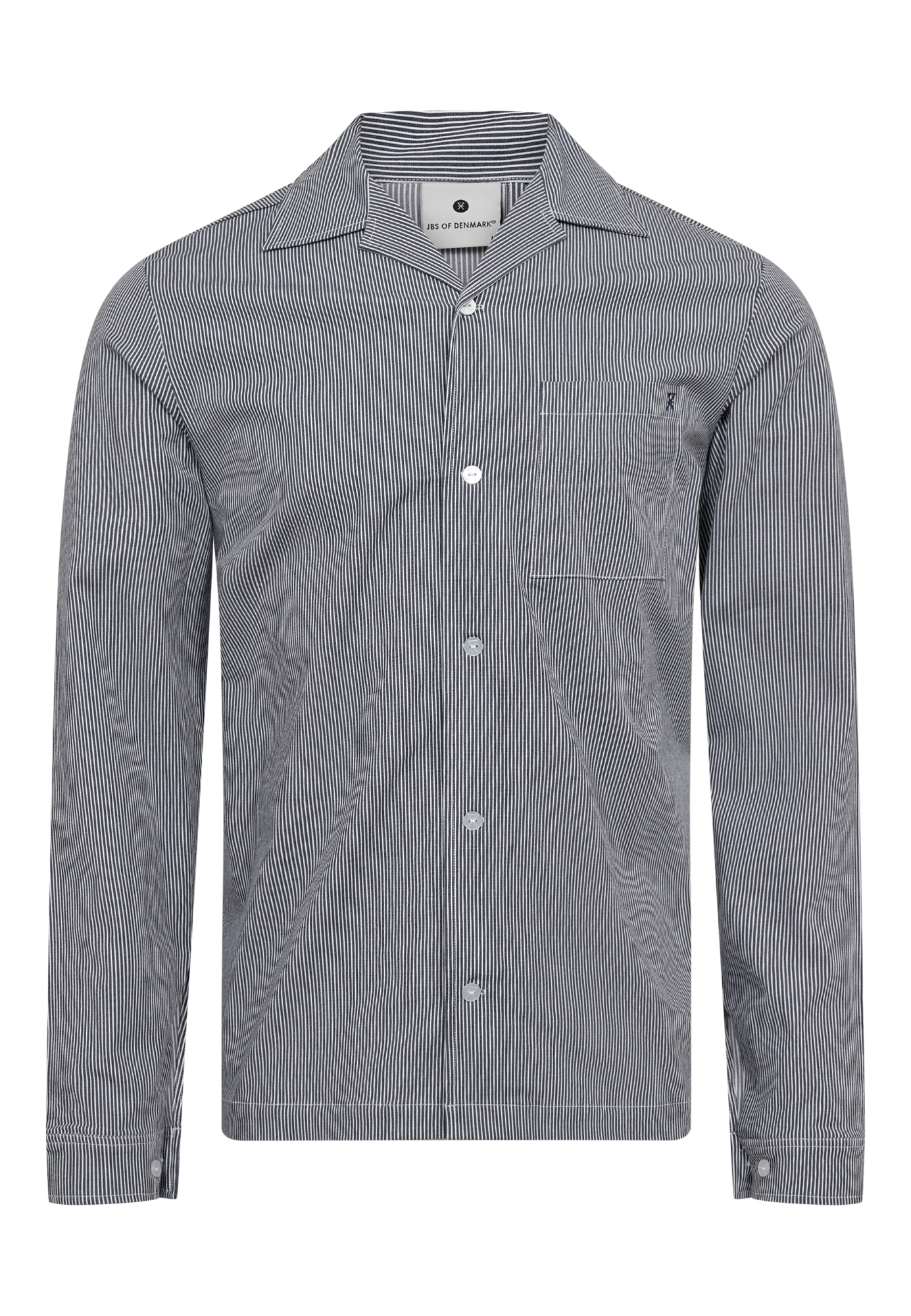 Pyjamasskjorte, Bambusviskose, Navy stribet