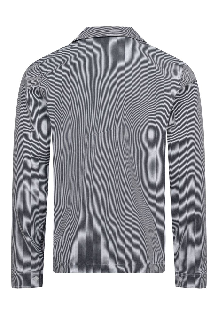Pyjamasskjorte, Bambusviskose, Navy stribet