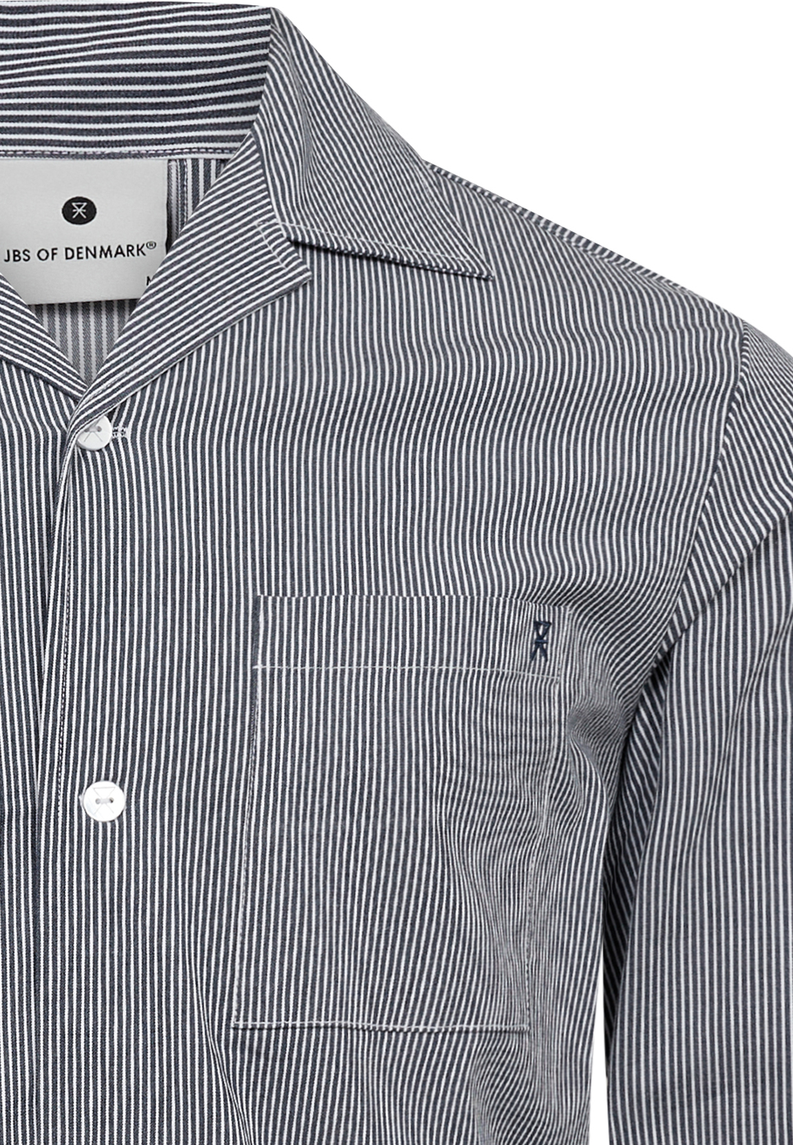 Pyjamasskjorte, Bambusviskose, Navy stribet