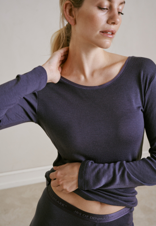 Langærmet t-shirt | 100% uld | Lavendel -JBS of Denmark Women Langærmet t-shirt | 100% uld | Lavendel -JBS of Denmark Women