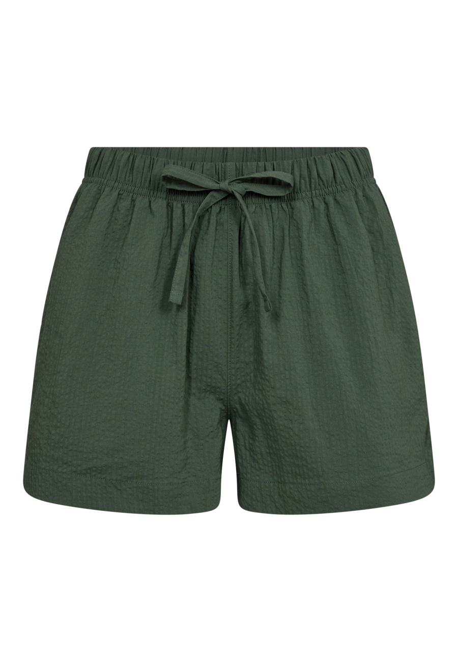 Pyjamasshorts "Seersucker" | Bambusviskose | Grøn -JBS of Denmark Women