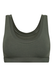 BH-top m. brede stropper | Økologisk bambusviskose | Grøn -JBS of Denmark Women
