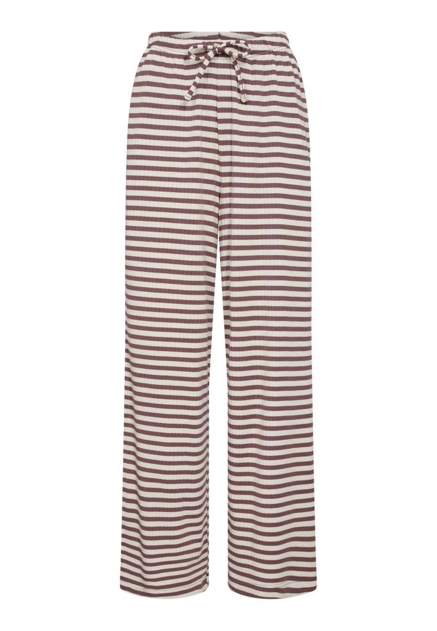 Bukser "rib" | Bambusviskose | Mørk rosastribet -JBS of Denmark Women