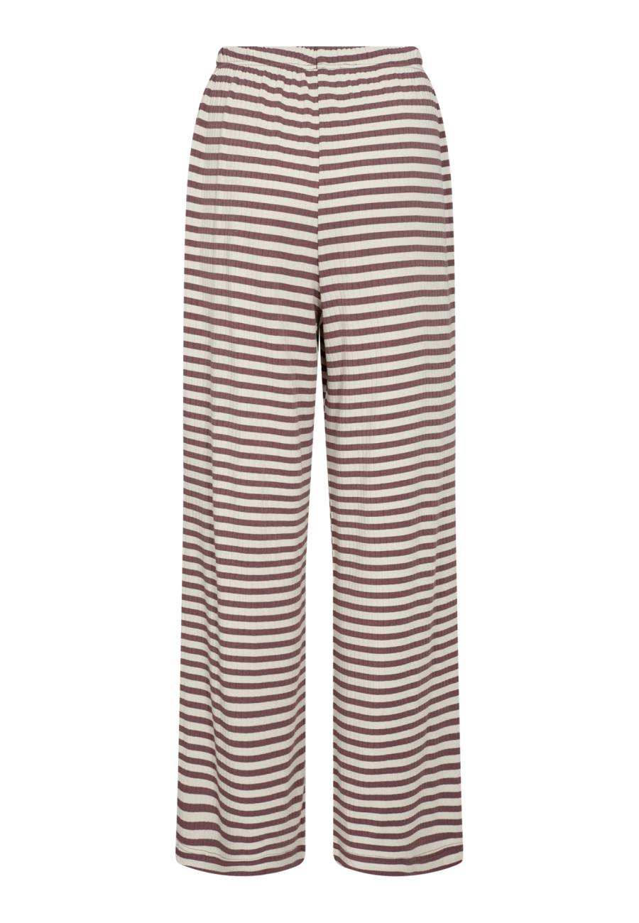 Bukser "rib" | Bambusviskose | Mørk rosastribet -JBS of Denmark Women