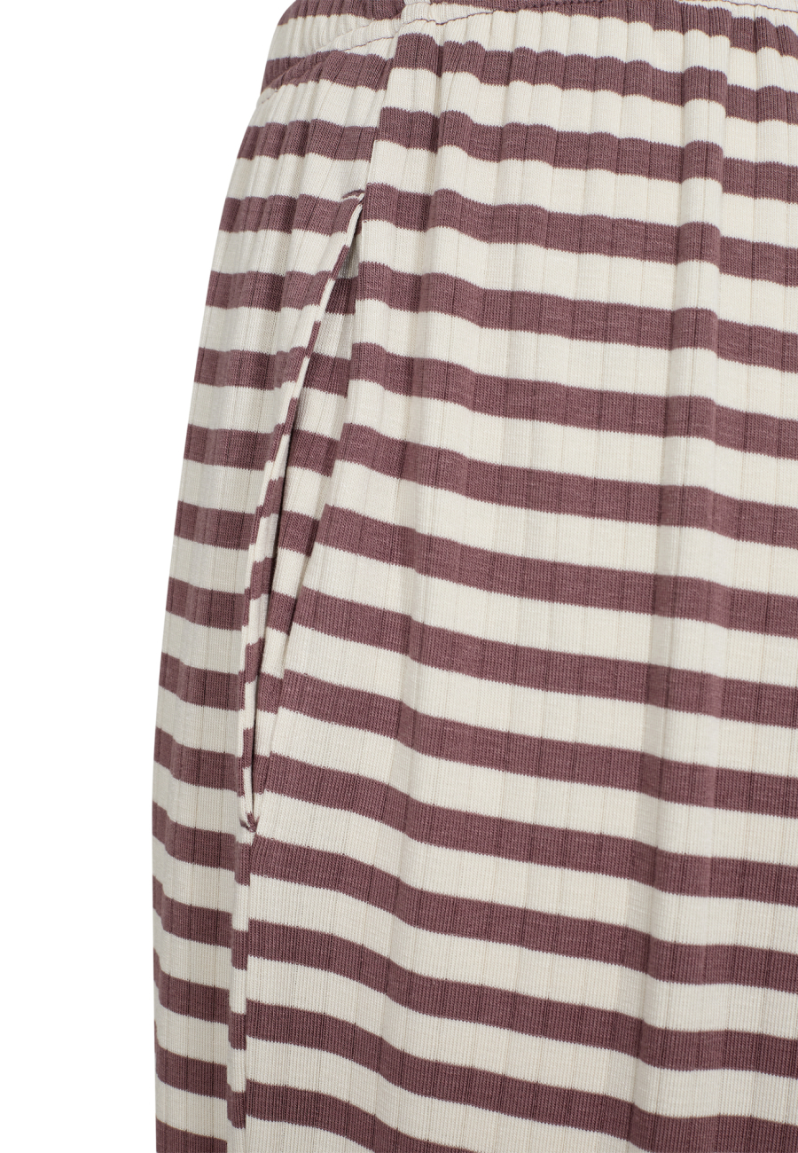 Bukser "rib" | Bambusviskose | Mørk rosastribet -JBS of Denmark Women