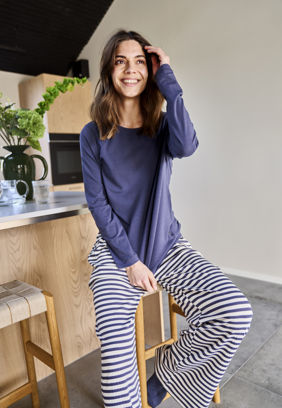 Langærmet t-shirt | Økologisk bambus | Lavendel -JBS of Denmark Women