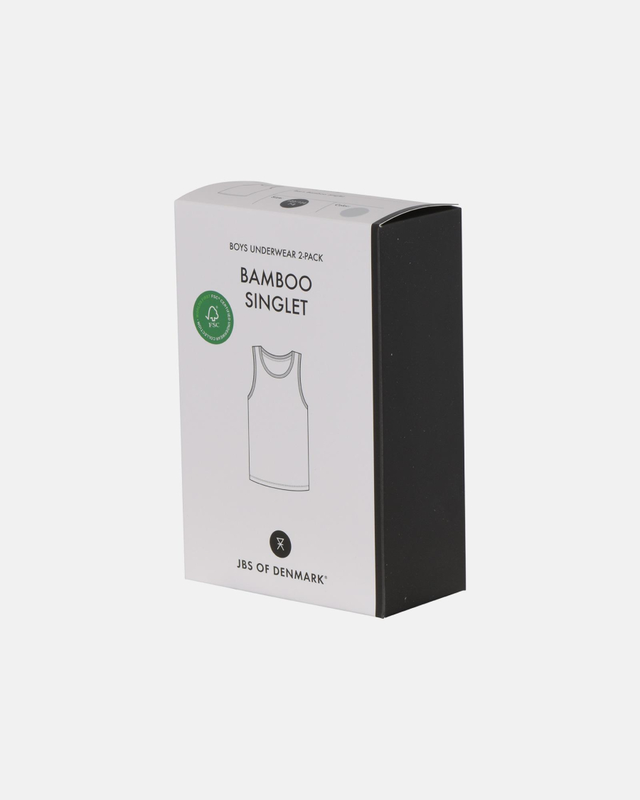 Singlet, 2-pak, Bambusviskose, Grå