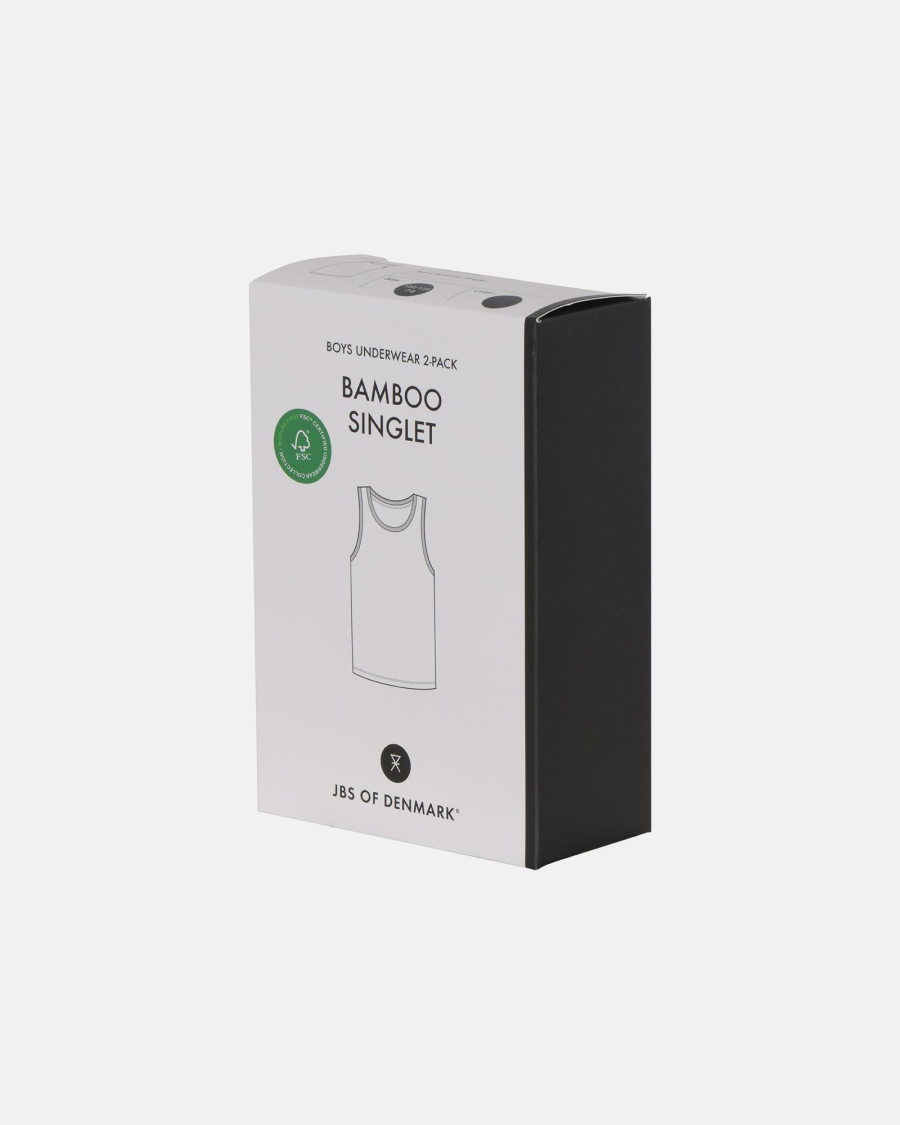 Singlet | 2-pak | Bambusviskose | Sort -JBS of Denmark Kids