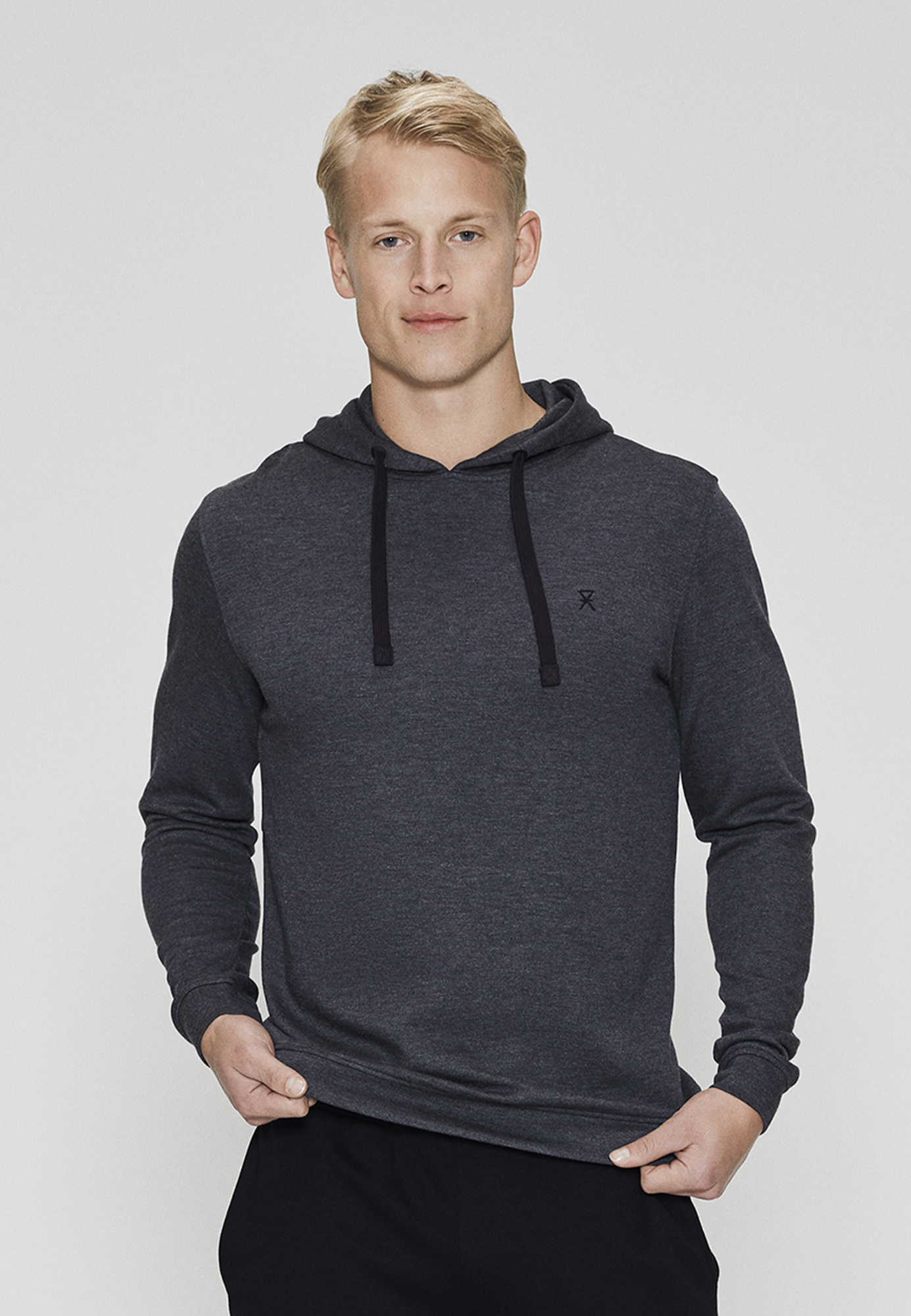 Hoodie, Bambusviskose, Mørk grå