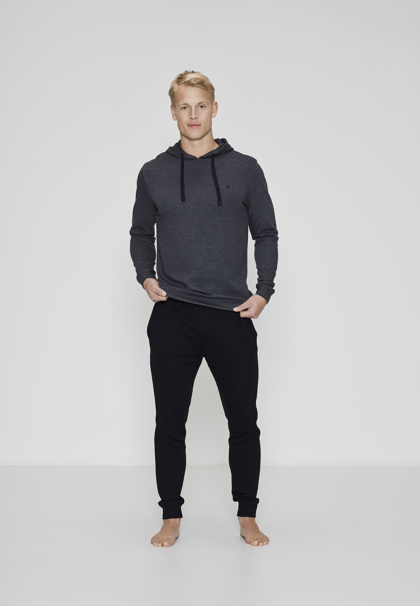 Hoodie, Bambusviskose, Mørk grå