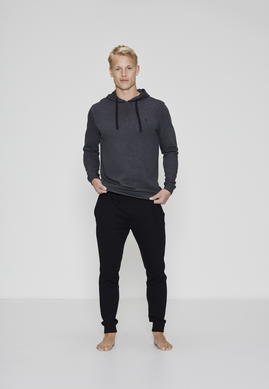 Hoodie, Bambusviskose, Mørk grå