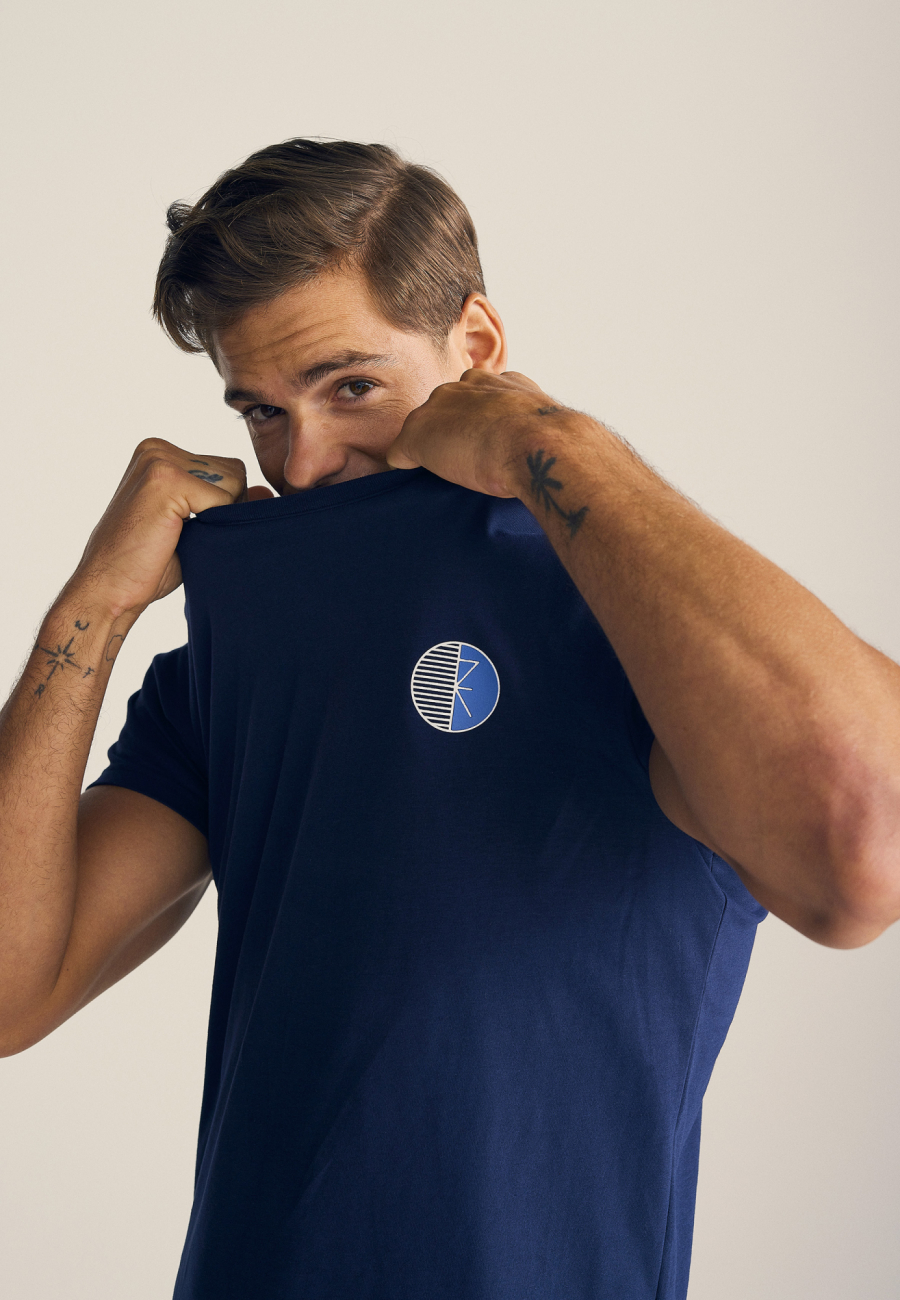 T-shirt o-neck | 100% økologisk bomuld | Navy -JBS of Denmark Men