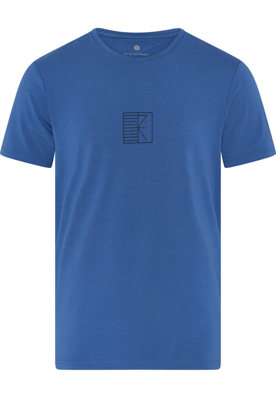 T-shirt med logo, Bambusviskose, Blå