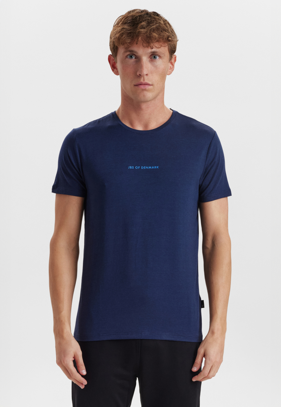 T-shirt med logo | Bambusviskose | Navy -JBS of Denmark Men