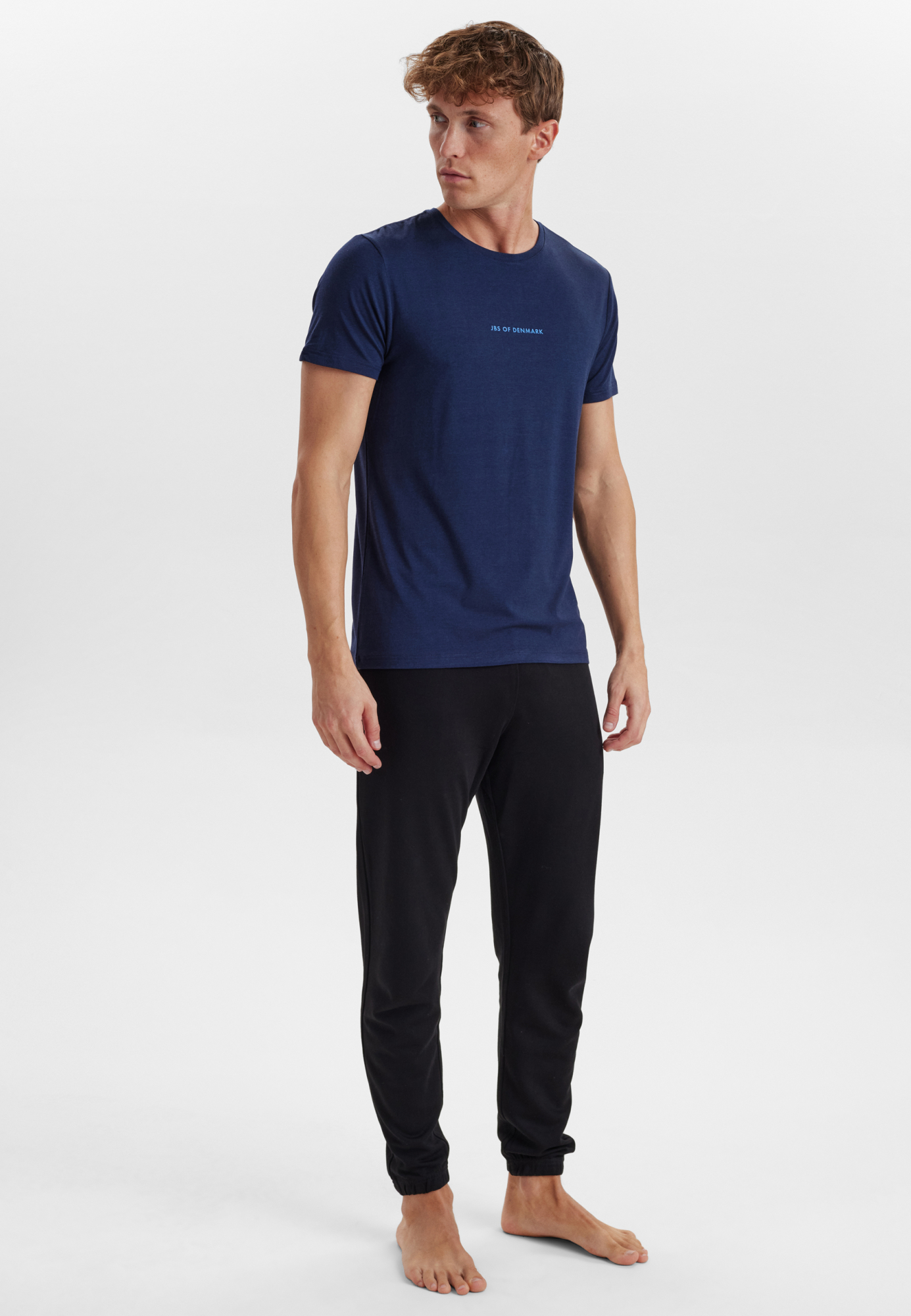 T-shirt med logo, Bambusviskose, Navy