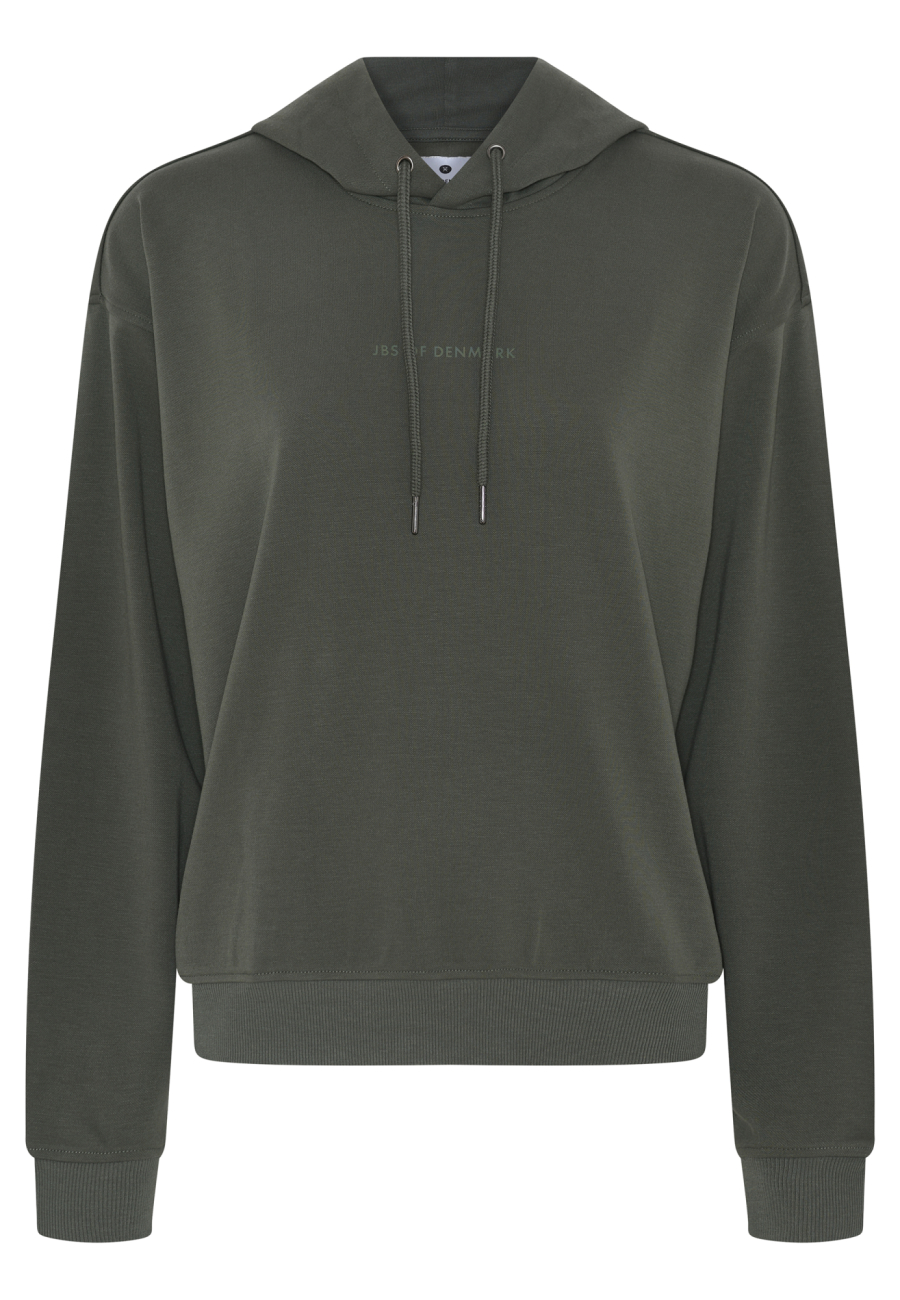 Hoodie med logo | Bambusviskose | Grøn -JBS of Denmark Women