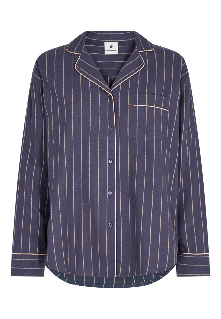 Pyjamasskjorte | 100% økologisk bomuld | Blå -JBS of Denmark Women