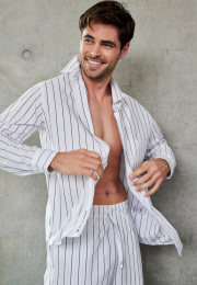 Pyjamasskjorte | Økologisk bomuld | Hvid -JBS of Denmark Unisex