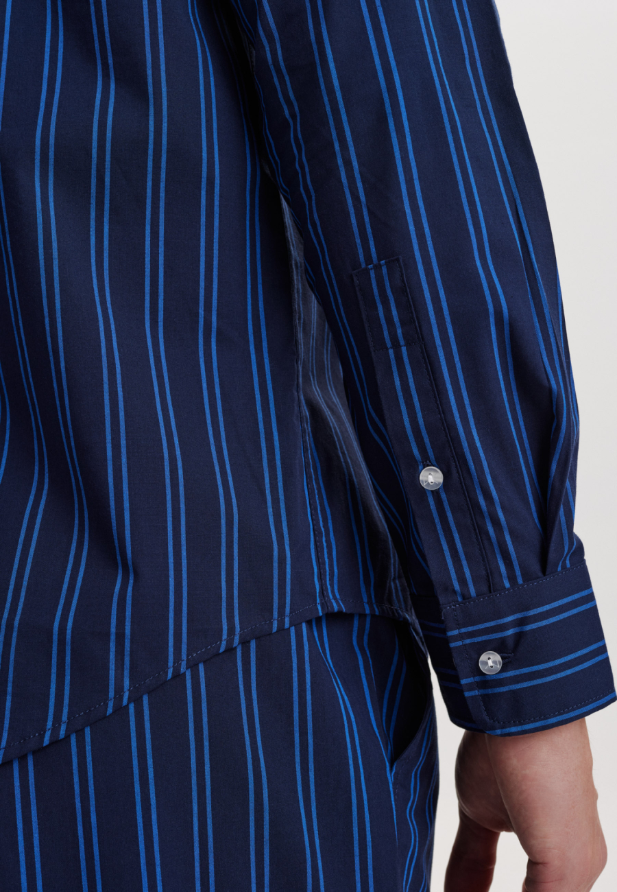 Pyjamasskjorte, Økologisk bomuld, Navy