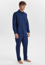 Pyjamasskjorte | Økologisk bomuld | Navy -JBS of Denmark Unisex