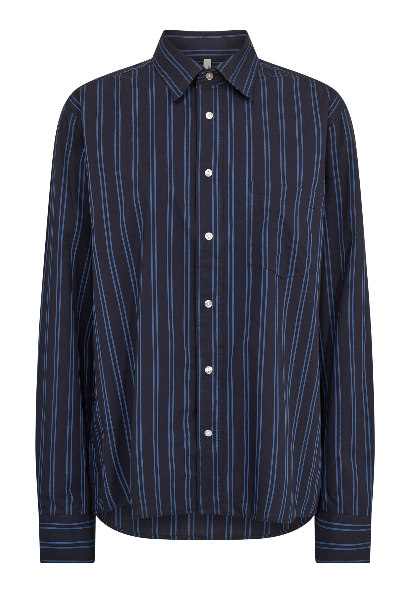 Pyjamasskjorte, Økologisk bomuld, Navy