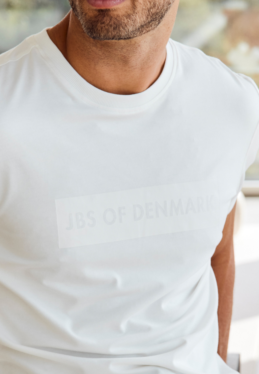 T-shirt  med logo | Bambusviskose | Hvid -JBS of Denmark Men