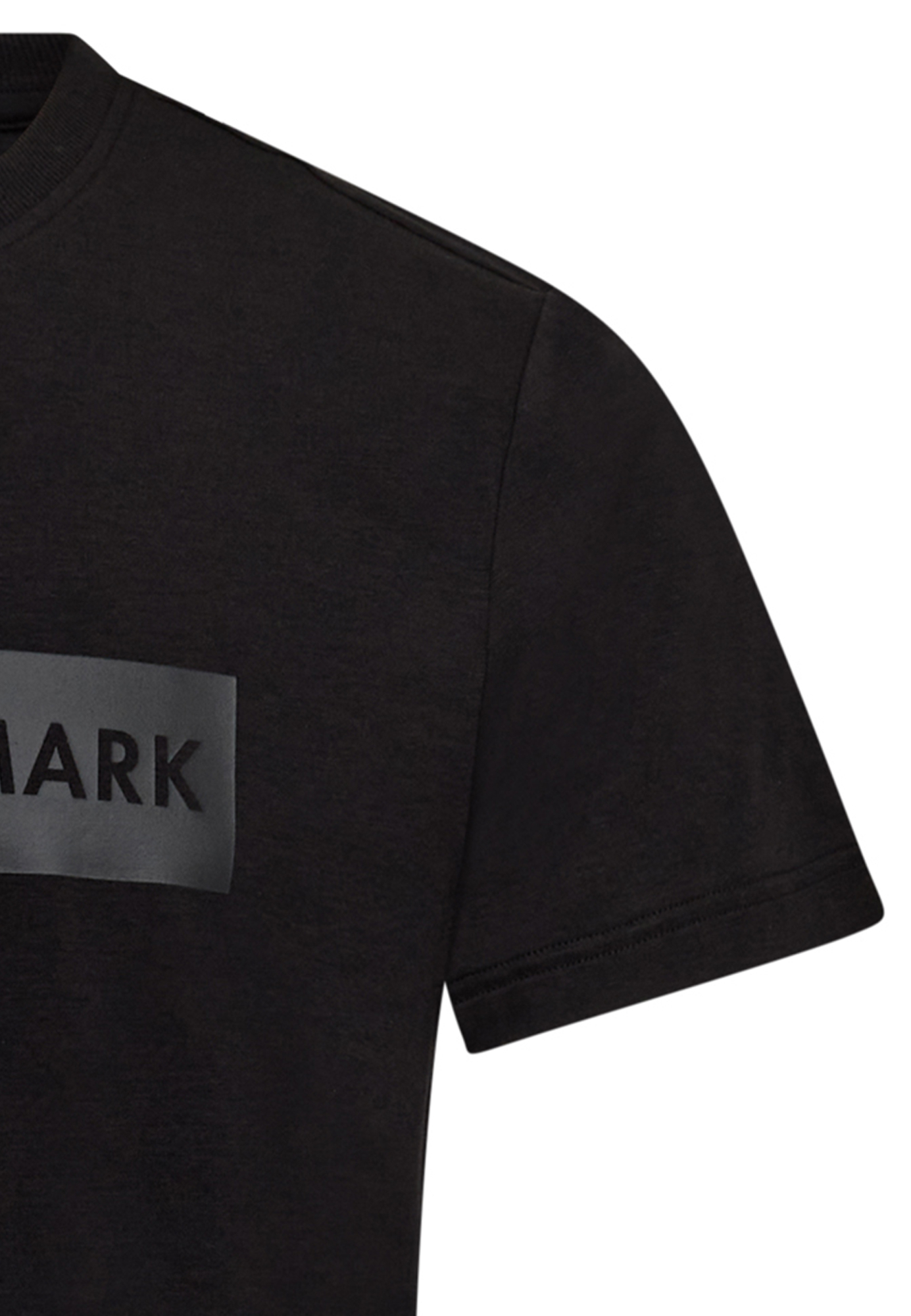 T-shirt med logo, Bambusviskose, Sort