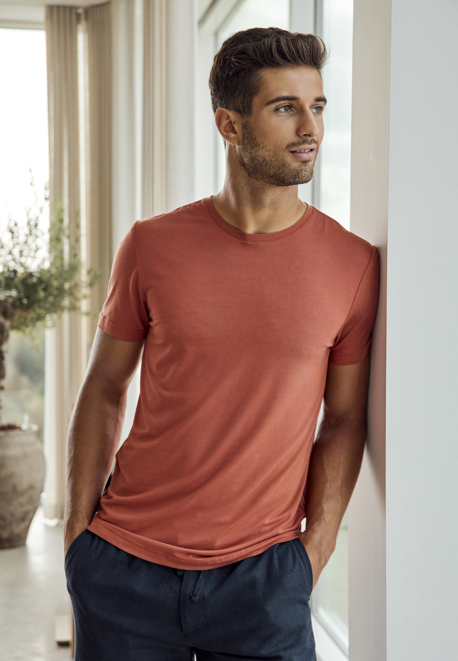 T-shirt o-neck | Bambusviskose | Orange -JBS of Denmark Men