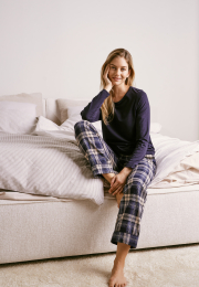 Natbukser "flannel" | 100% økologisk bomuld | Ternet -JBS of Denmark Women