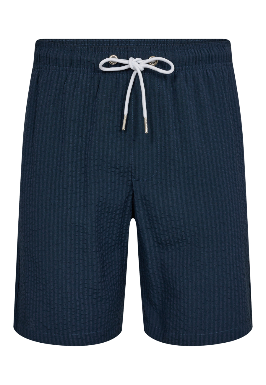 Shorts "seersucker" | Recycled Polyester | Navy -JBS of Denmark Men