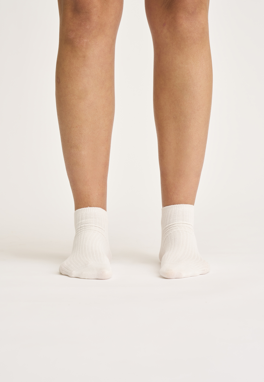 Footies "rib" | Bambusviskose | Hvid -JBS of Denmark Women