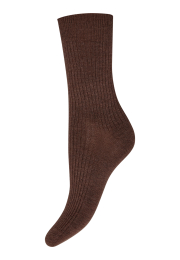 Strømper "rib" | Bambusviskose | Brun -JBS of Denmark Women