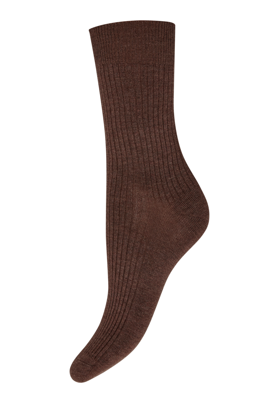 Strømper "rib" | Bambusviskose | Brun -JBS of Denmark Women