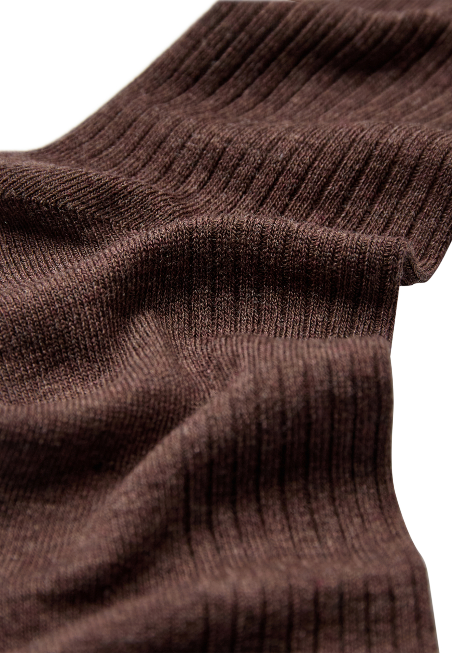 Strømper "rib" | Bambusviskose | Brun -JBS of Denmark Women