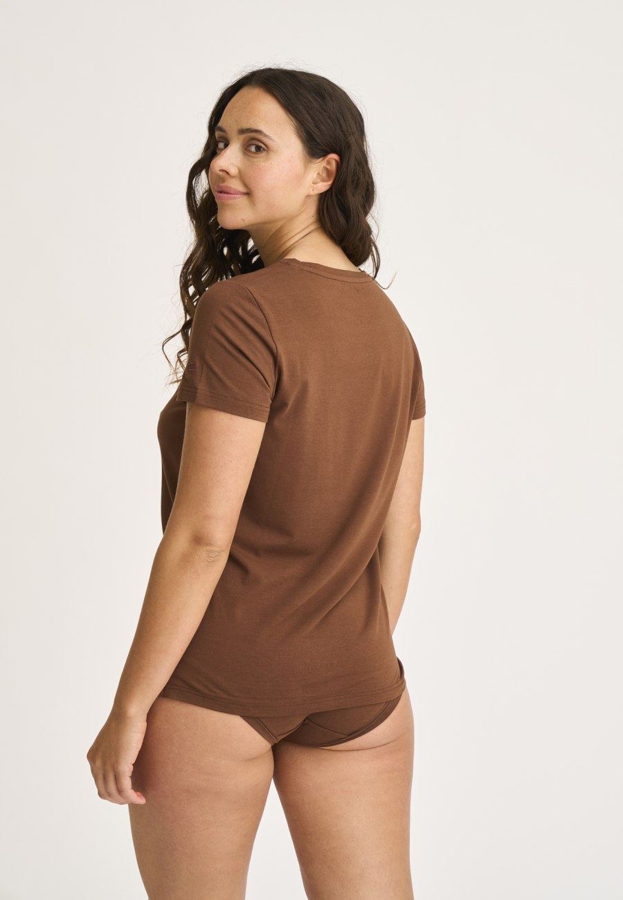 T-shirt |  Bambusviskose | Brun -JBS of Denmark Women