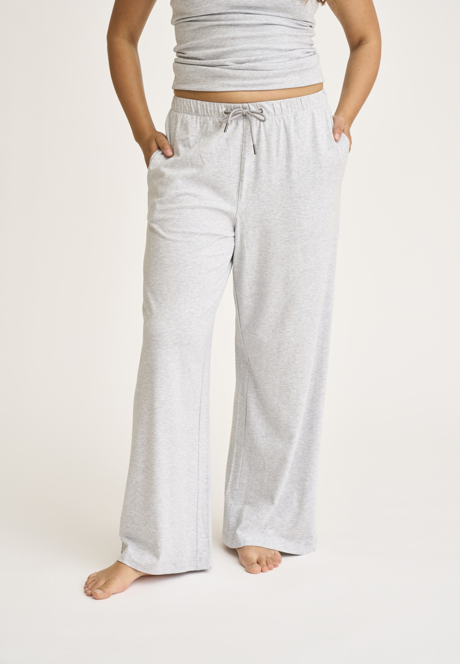 Bukser "lige ben" | Bambusviskose | Lys grå melange -JBS of Denmark Women