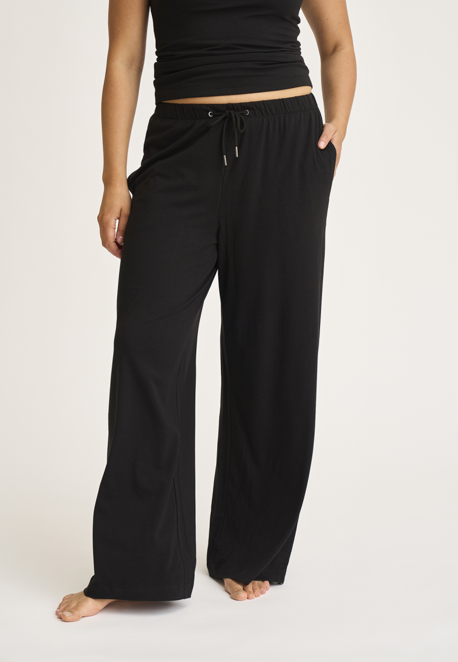 Bukser "lige ben" | Bambusviskose | Sort -JBS of Denmark Women